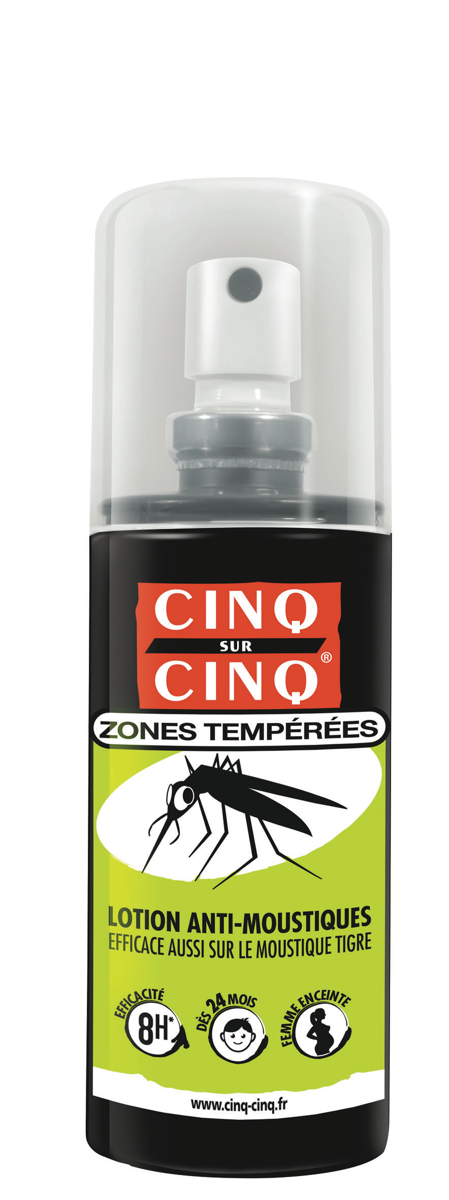 Lotion Anti moustiques Zones Tempérées Cinq Sur Cinq Le Flacon De 100ml - vue 1