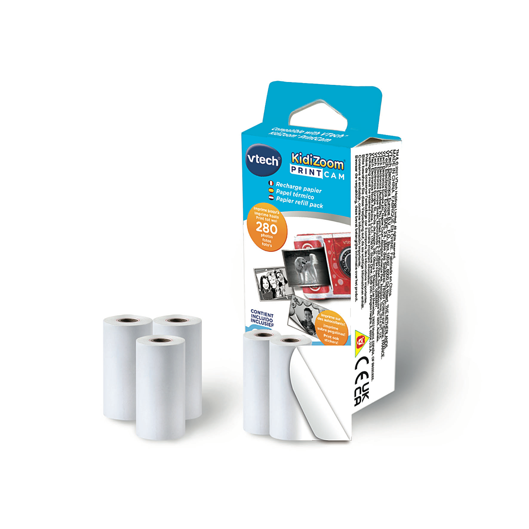 VTech Appareil photo Kidizoom Print Cam avec recharge papier - Blanc - Pour enfant à partir de 5 ans Multicolore pour garçon - vue 3