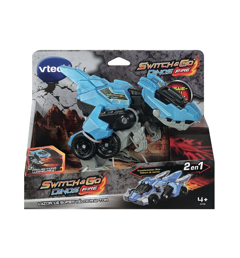 SWITCH & GO DINOS FIRE LAZOR LE SUPER VÉLOCIRAPTOR