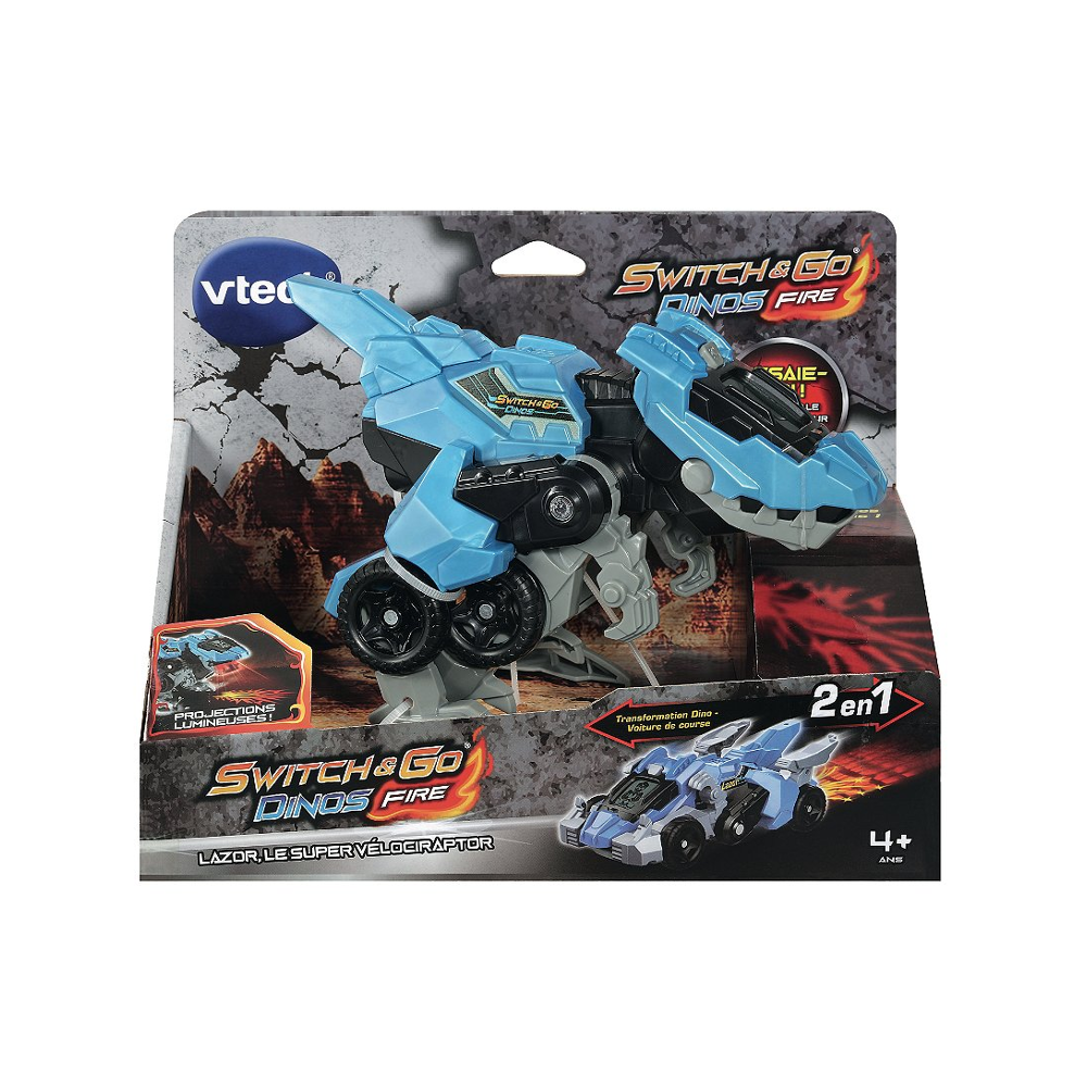 Switch & Go Dinos Fire - Lazor, Le Super Vélociraptor