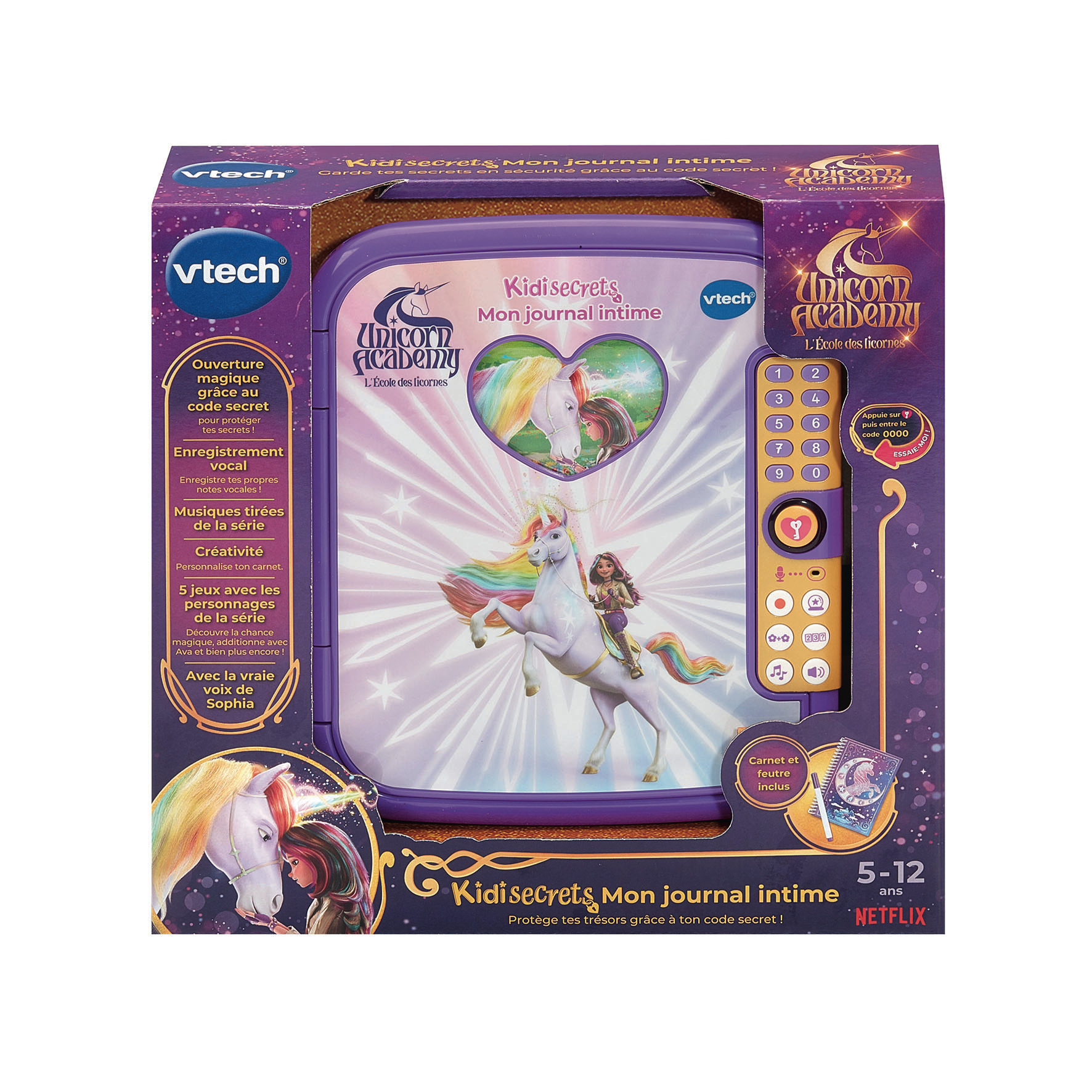 Jeu électronique Vtech 'école des licornes KidiSecrets mon journal intime - vue 3