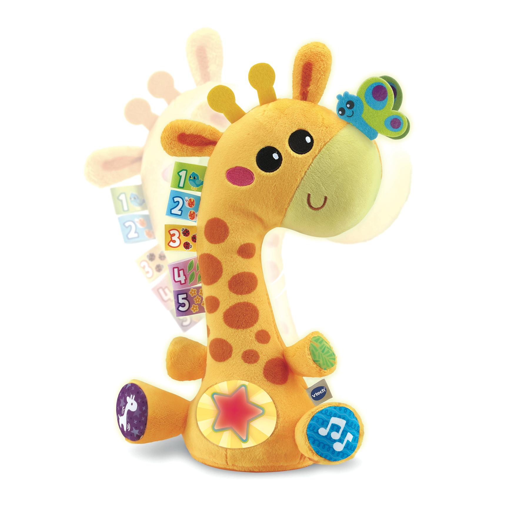 VTech Ma Girafe Moov & Groov Jouet Bébé Qui Danse et Répète Tout Girafe Peluche Interactive Qui Parle et Chante Éveil Musical Motricité Bébé Cadeau Enfant Dès Contenu en Français - vue 8