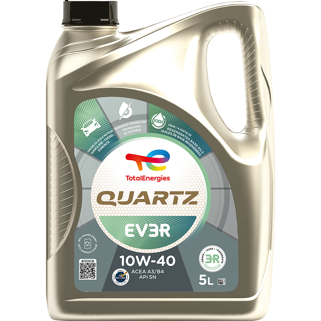 Huile Moteur TotalEnergies Quartz EV3R 231878total – 5L, 10W-40 Éco-Conçue