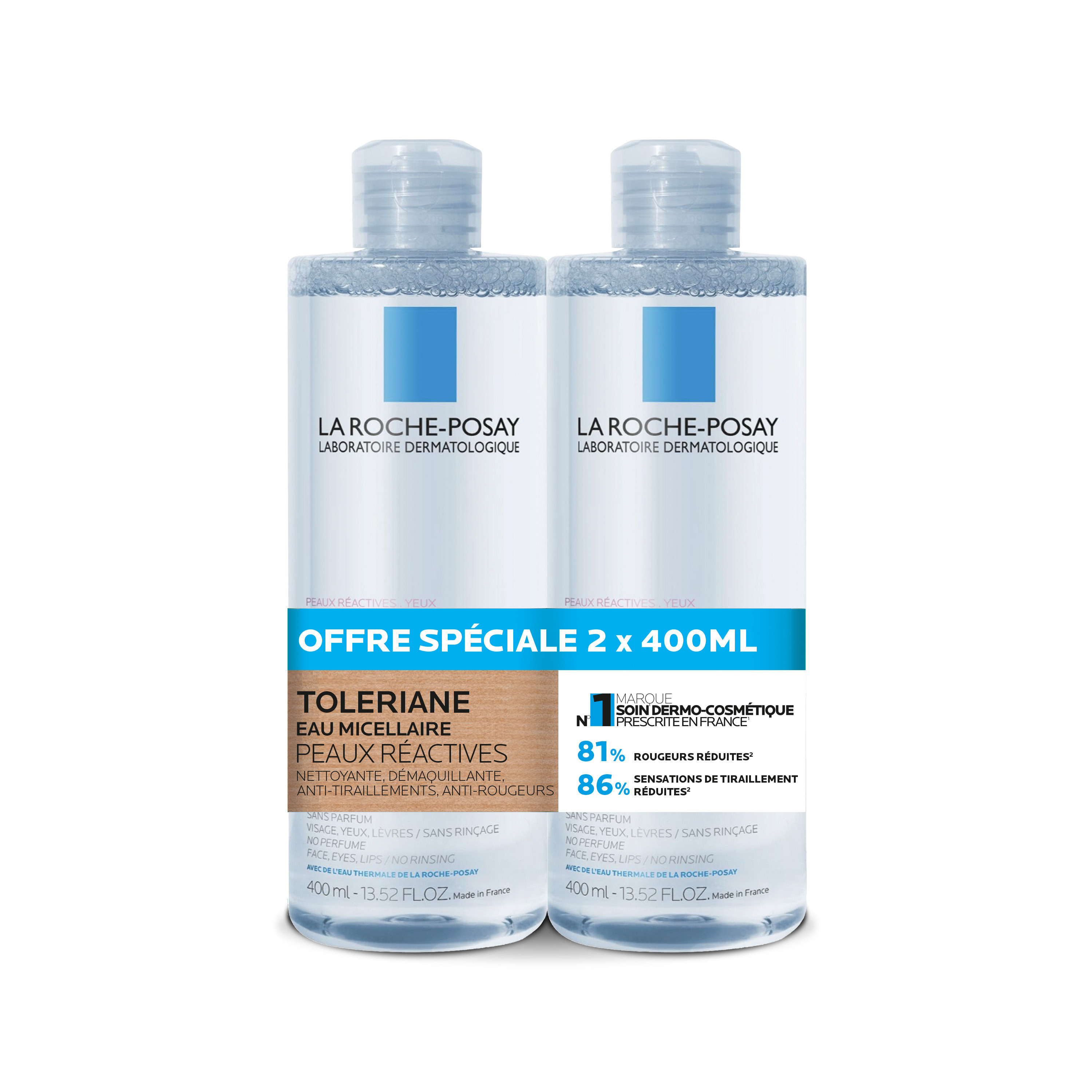 LA ROCHE POSAY lotx2 eau micellaire peaux reactives 400ml c225