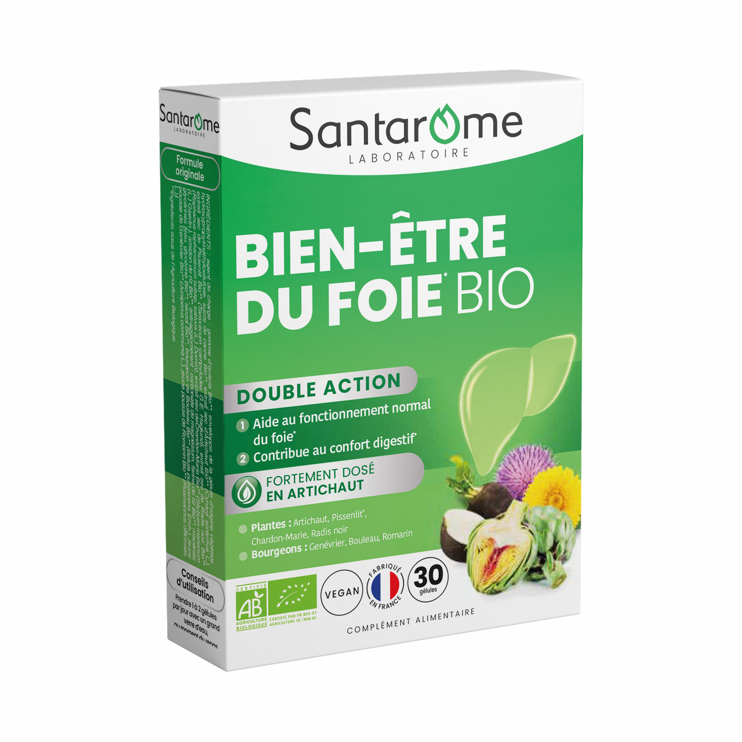 Santarome Bien-être du Foie Bio 20 Ampoules de 10ml