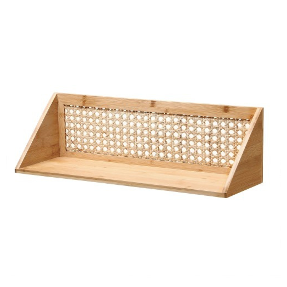 Etagère murale en bambou et rotin naturel L60 cm TIYA