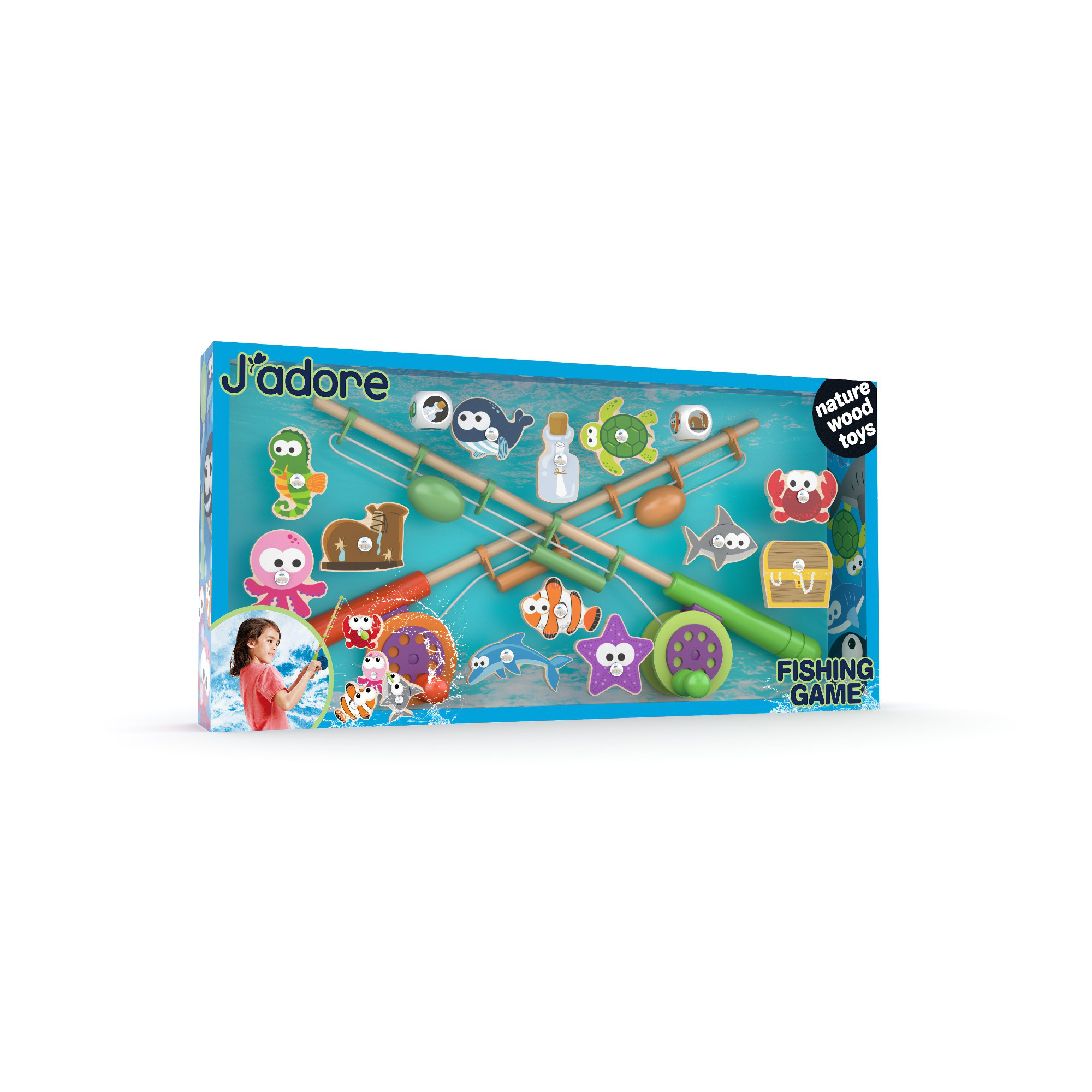 Pêche a la ligne bois