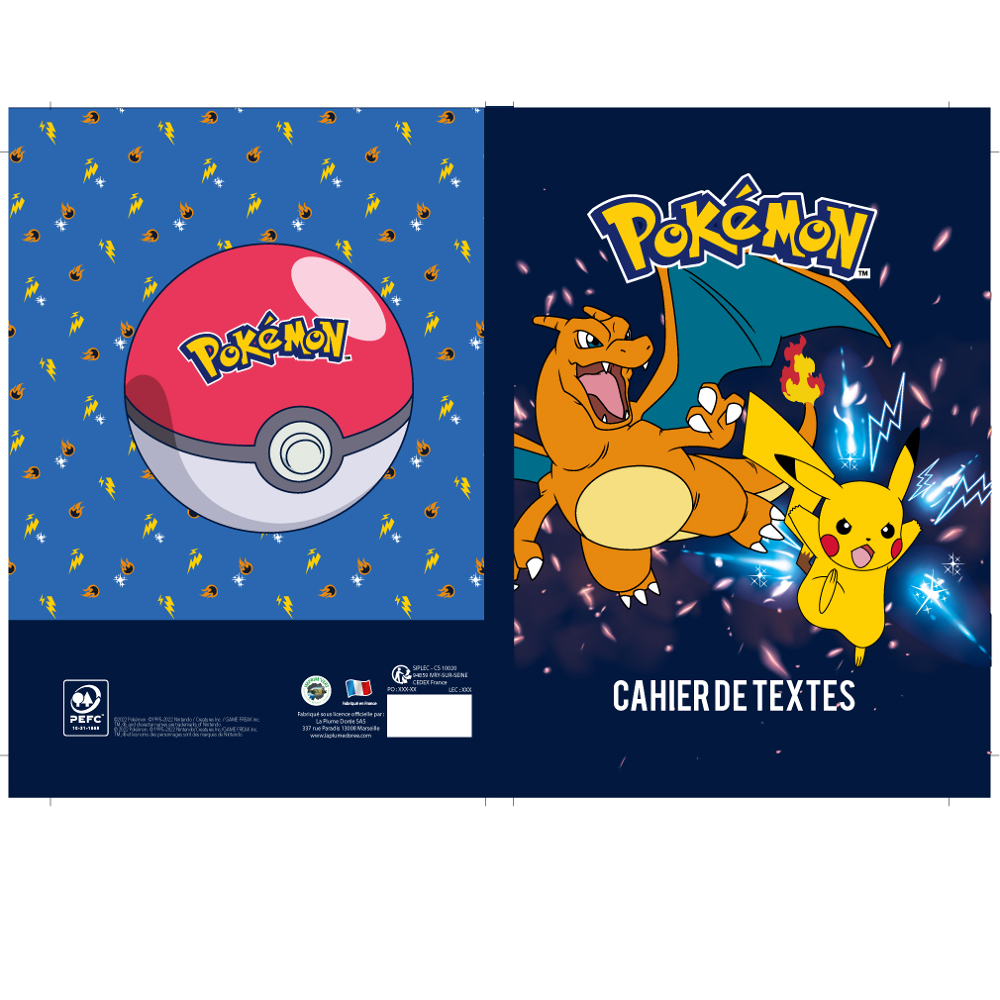 Cahier de texte Pokémon