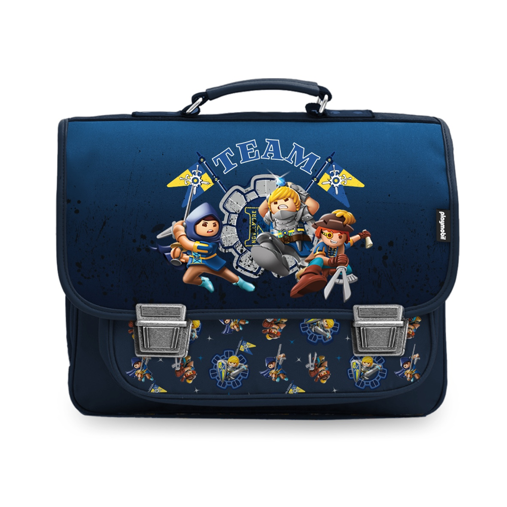 Cartable 38cm Playmobil Bleu