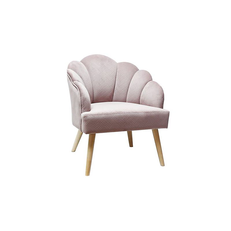 Fauteuil forme coquillage mauve