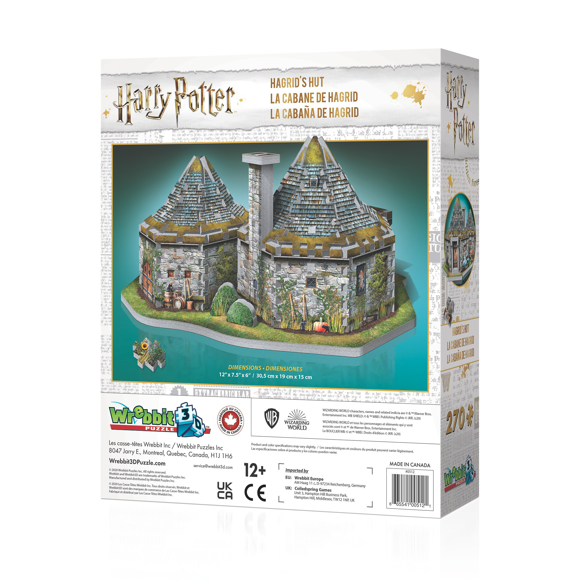PUZZLE 3D HARRY POTTER LA CABANE DE HAGRID