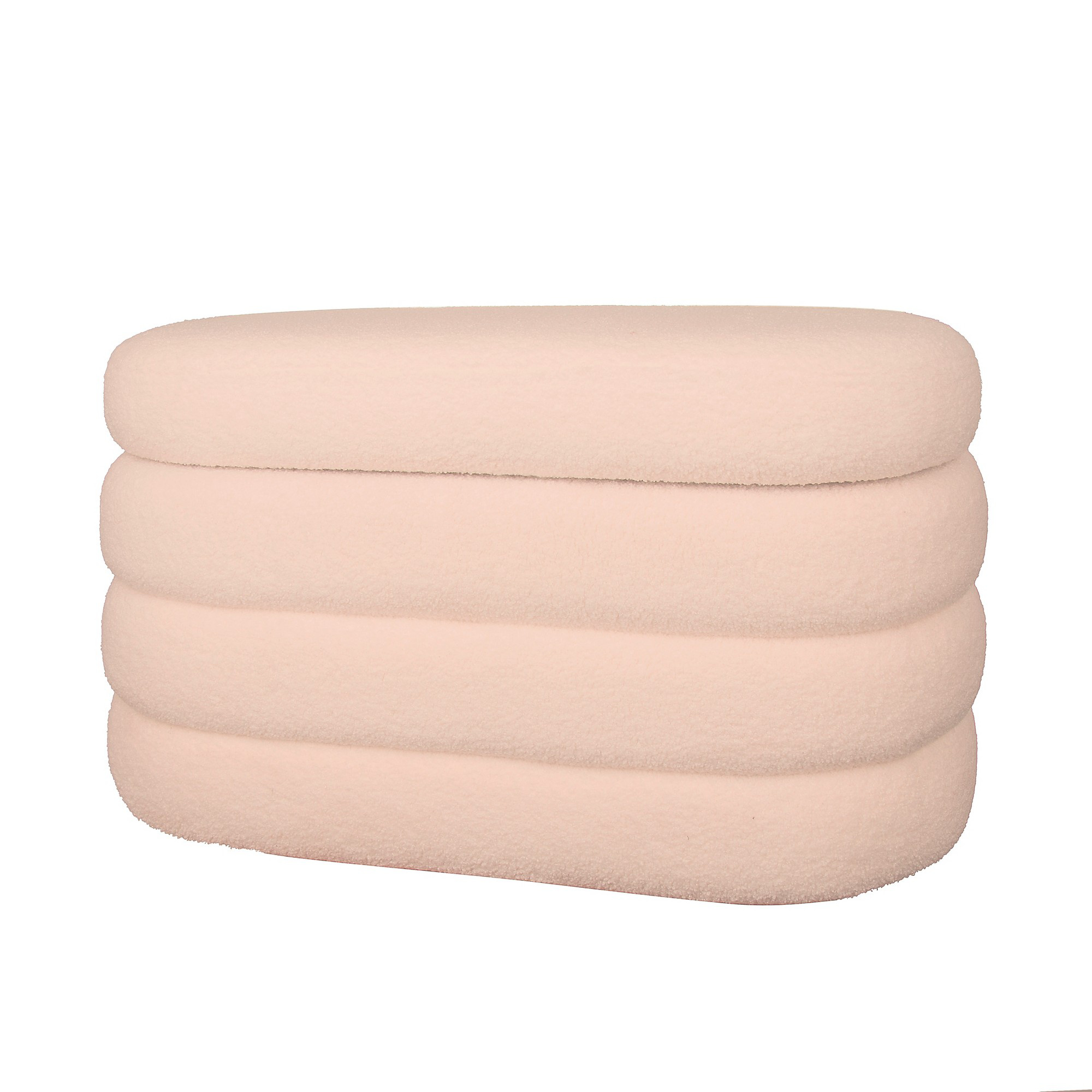 Banc avec rangement bouclettes Beige Rose