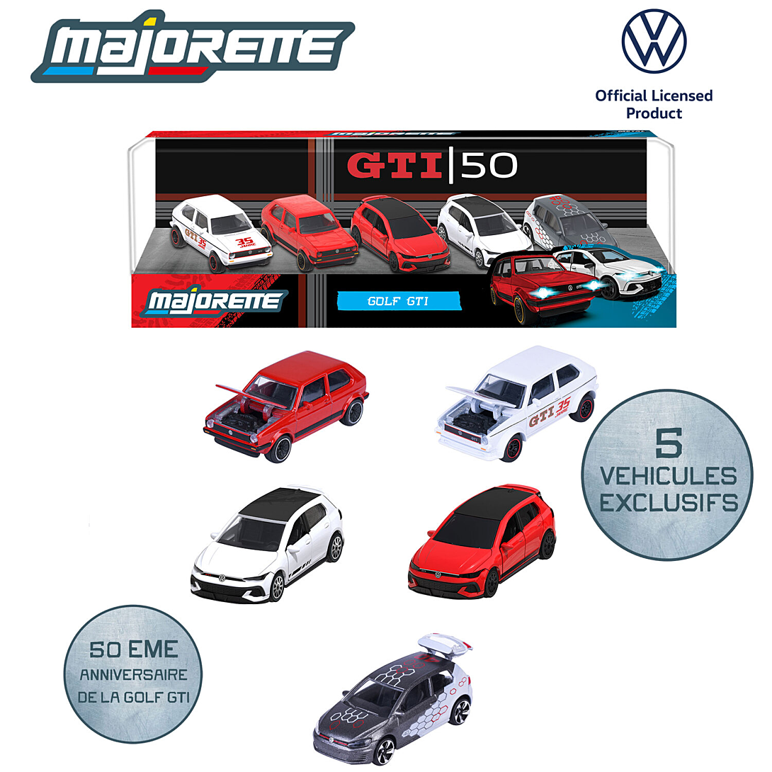 Voitures Miniatures Volkswagen Golf GTI 50ème Anniversaire 5 Véhicules Exclusifs MAJORETTE - vue 10