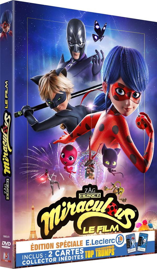 Miraculous - Le Film - Édition spéciale E. Leclerc : DVD + 2 cartes Top Trumps collector exclusives