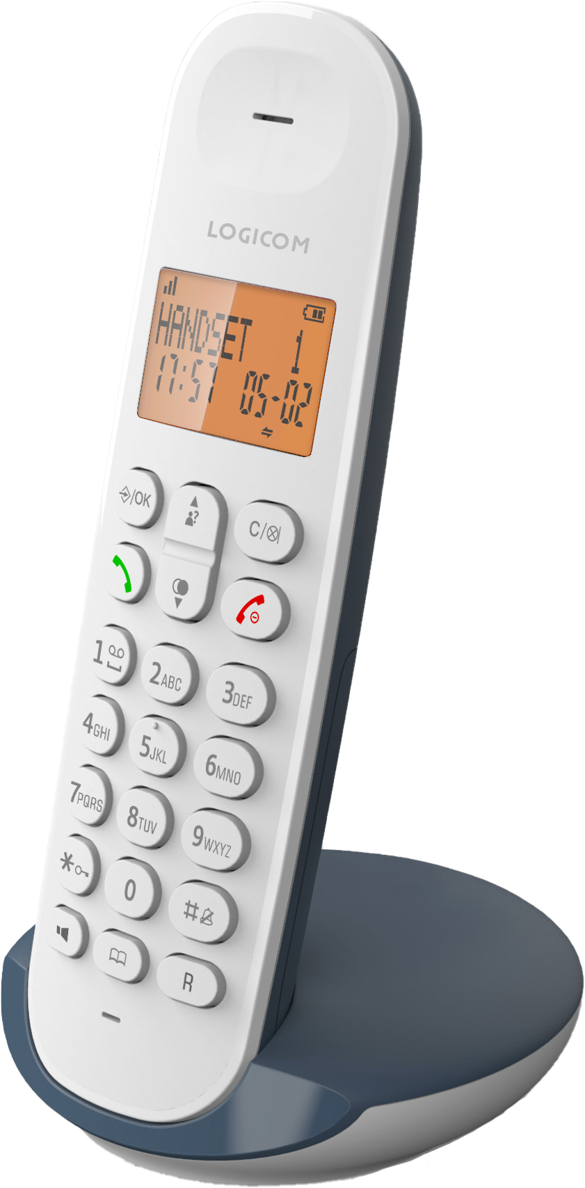 Téléphone fixe sans fil Logicom Iloa 150 Ardoise