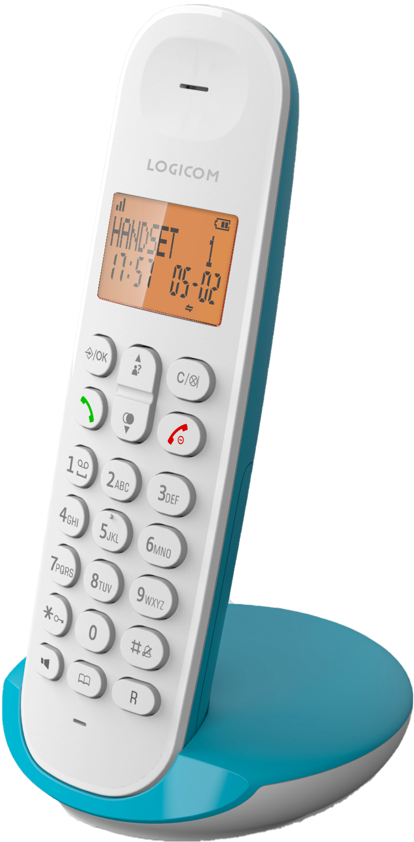 Téléphone Fixe sans fil Logicom Iloa 150 Turquoise