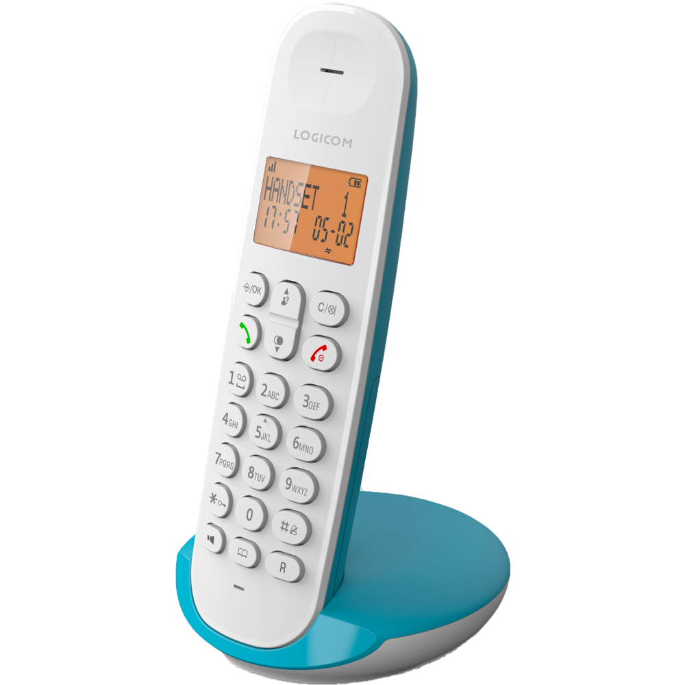 Téléphone Fixe sans fil Logicom Iloa 150 Turquoise