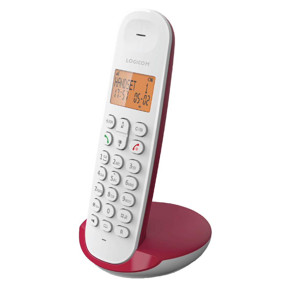 Téléphone Fixe sans Fil Logicom Iloa 150 Framboise