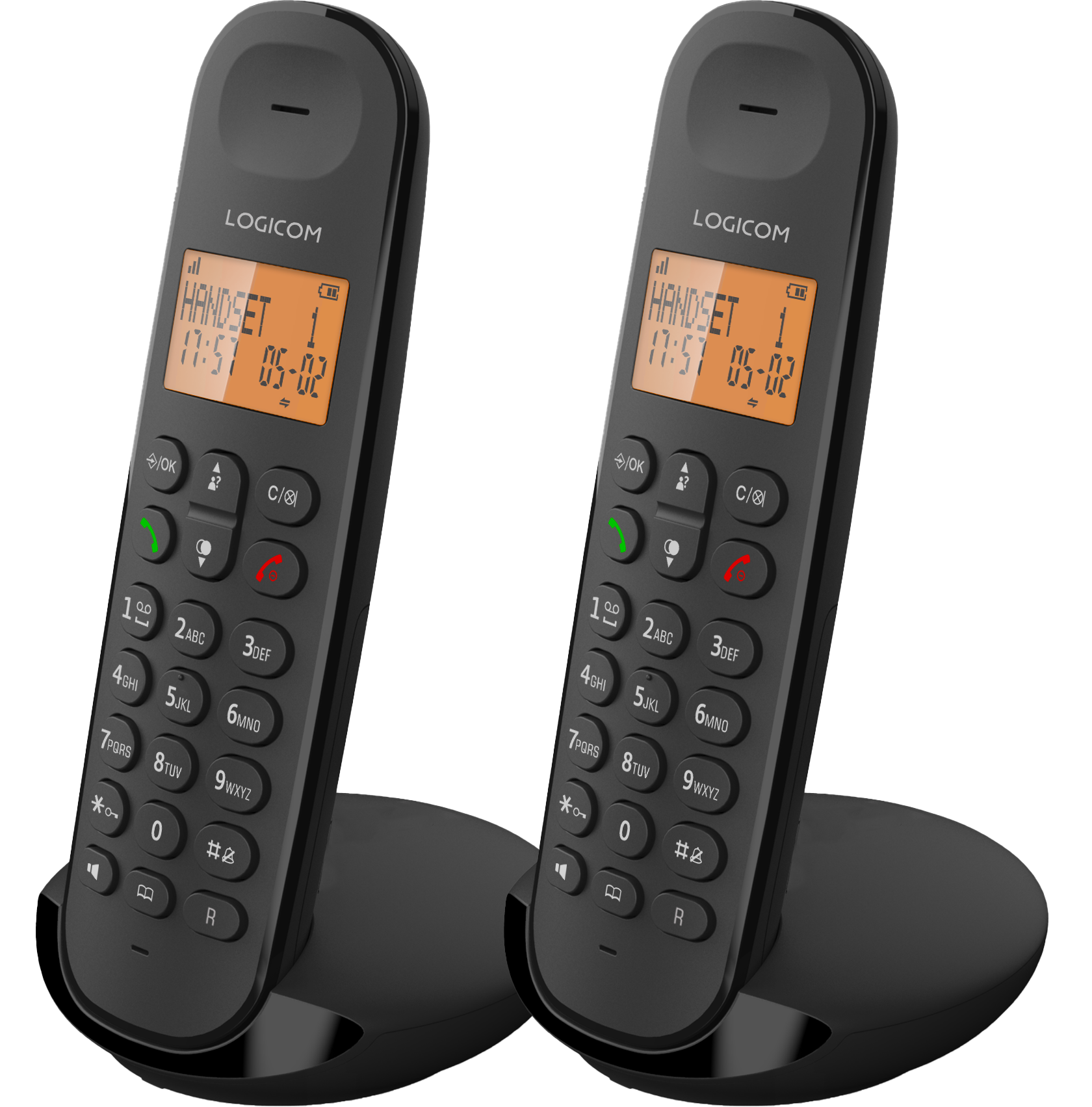 Téléphone Fixe sans fil Duo Logicom Iloa 250 Noir