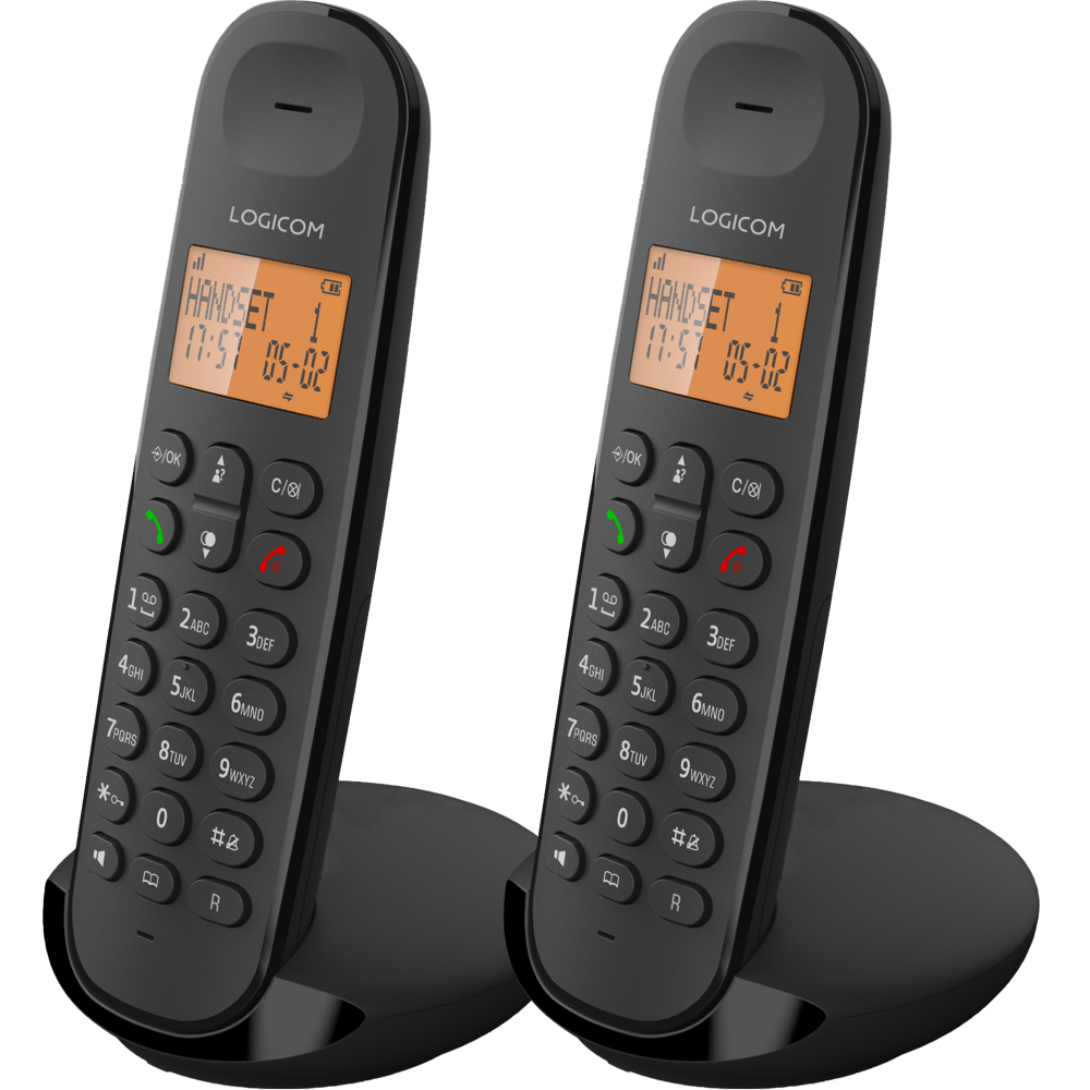 Téléphone Fixe sans fil Duo Logicom Iloa 250 Noir
