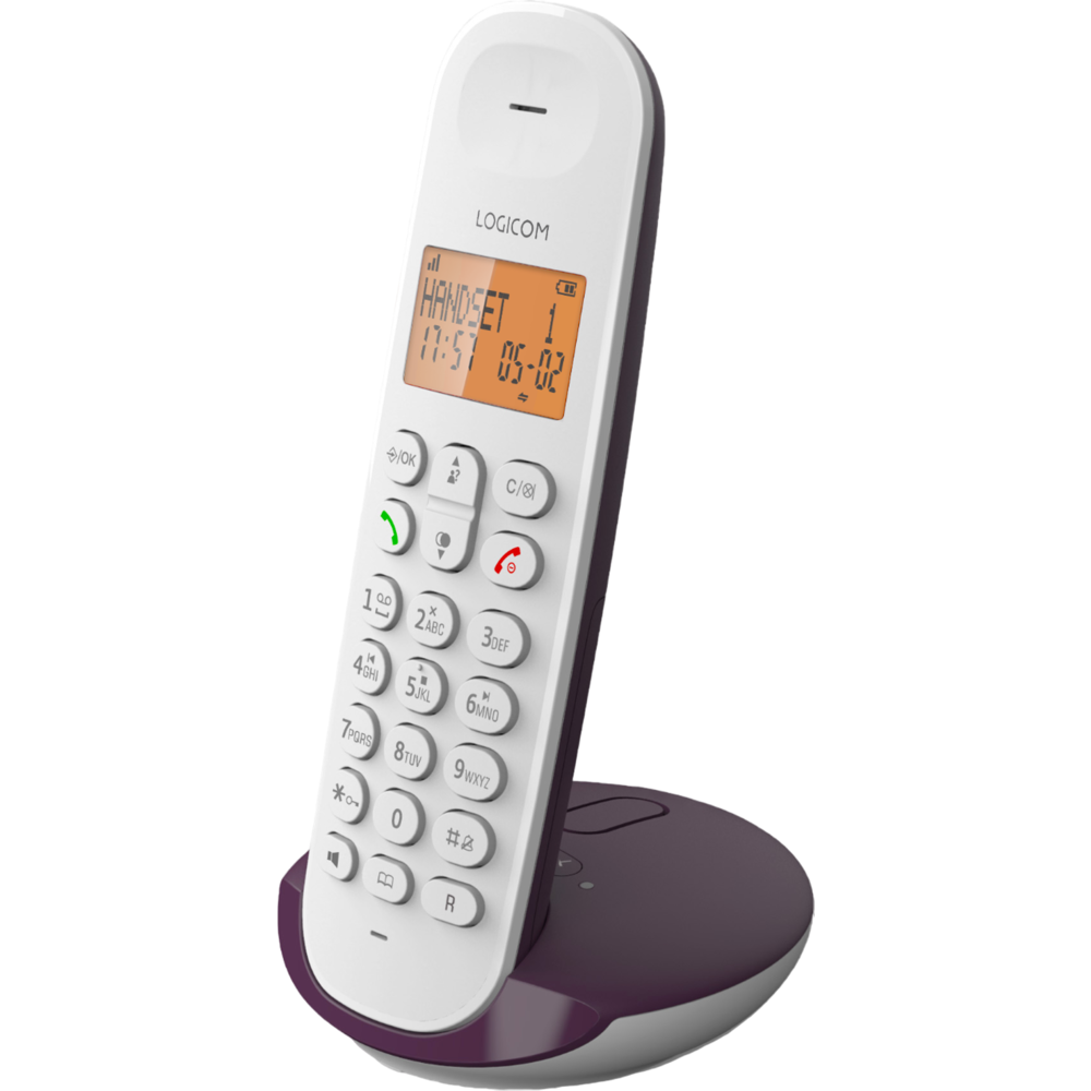 Téléphone Fixe sans fil Logicom Iloa 155T Aubergine