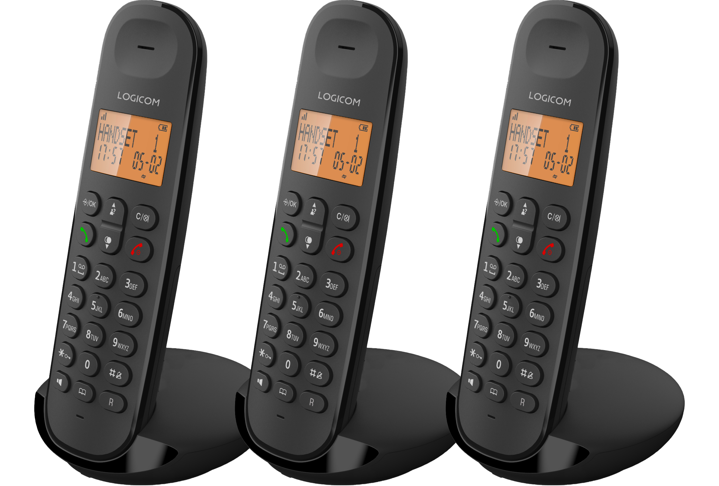 Téléphone Fixe sans fil Trio Logicom Iloa 350 Noir