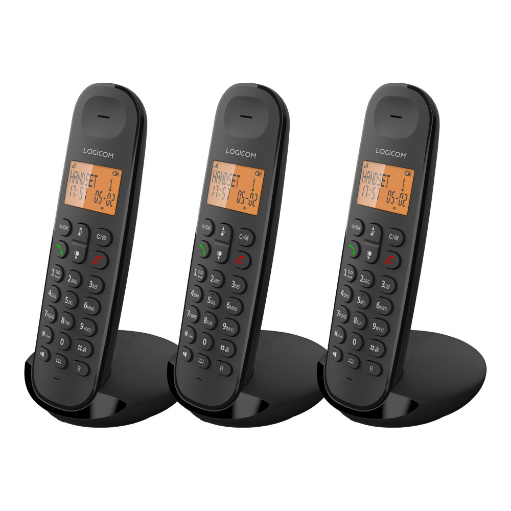 Téléphone Fixe sans fil Trio Logicom Iloa 350 Noir