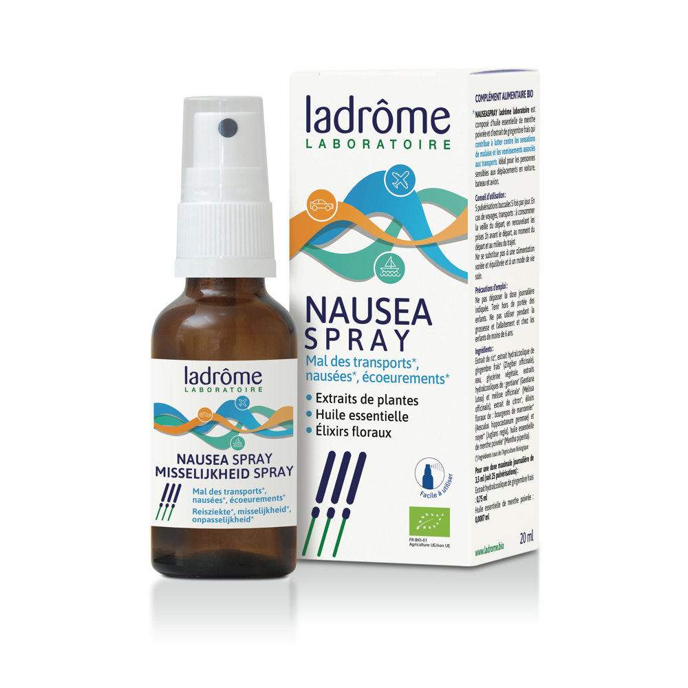 Ladrôme Nauseaspray Complexe Mal des Transports Bio 20ml