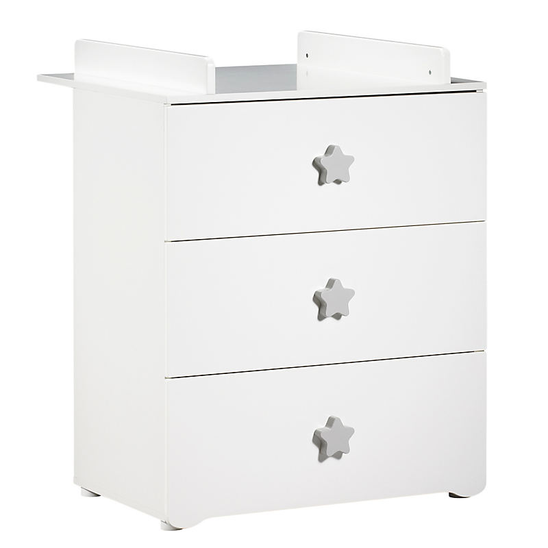 Commode à langer 3 tiroirs Boutons étoile