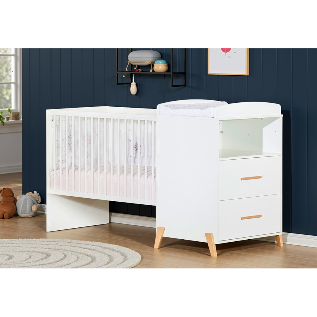 Babyprice - JOY NATUREL - Lit Combine Evolutif 120x60 en 90x190
