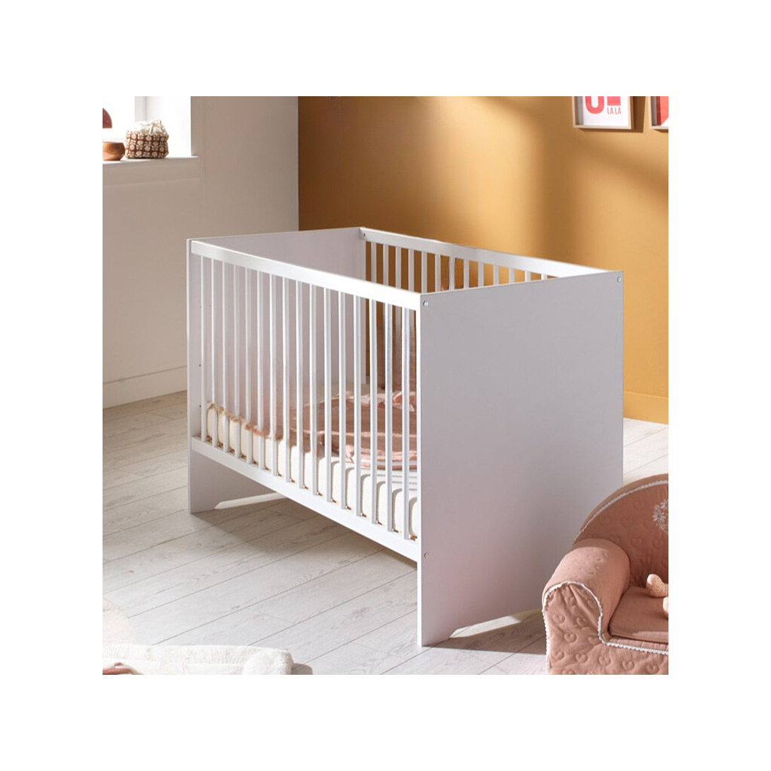 Lit bébé 120x60 bois vernis naturel FIRST - vue 3