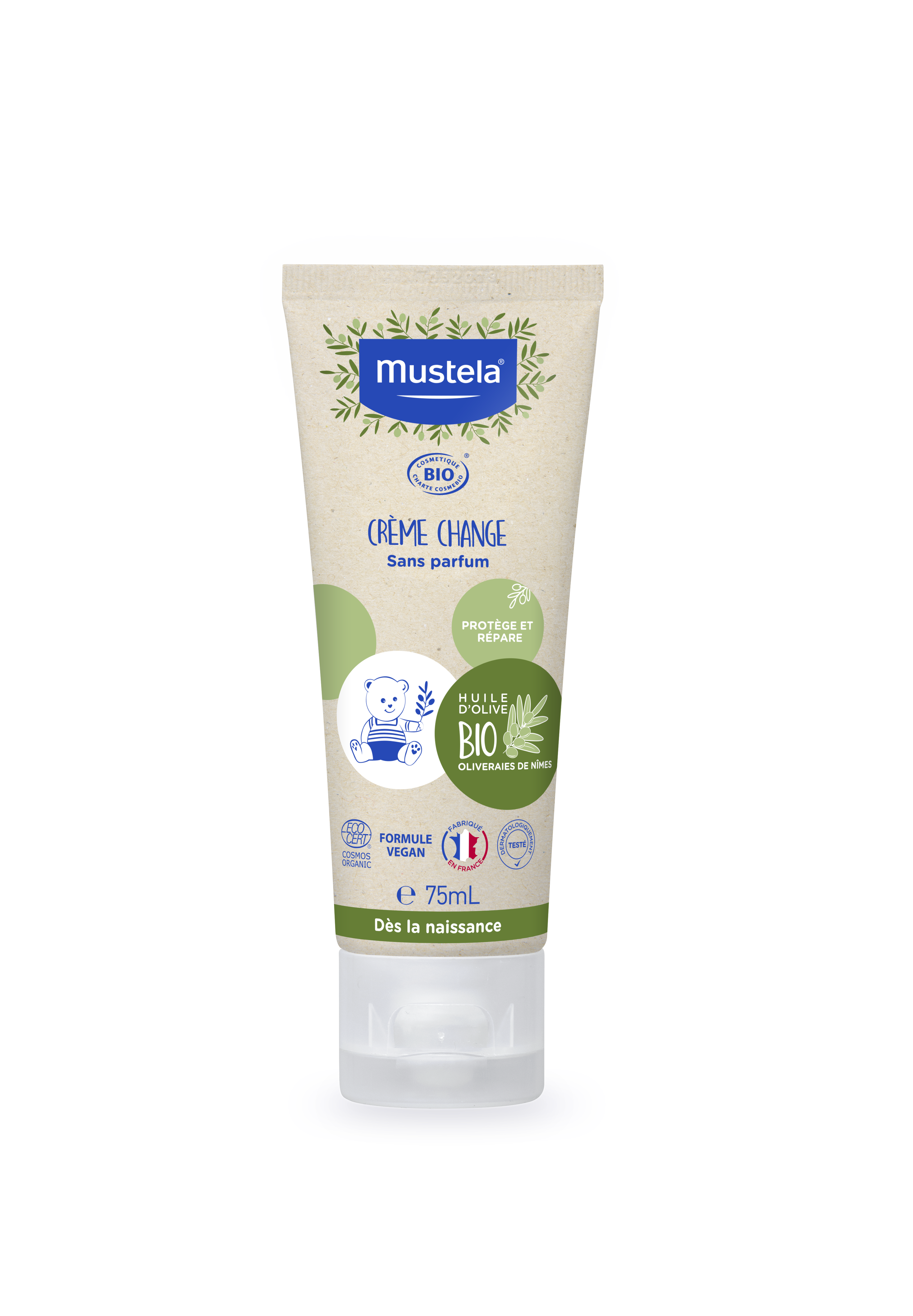 Crème Corps Bébé Change Huile D' Bio Mustela Le Tube De 75ml