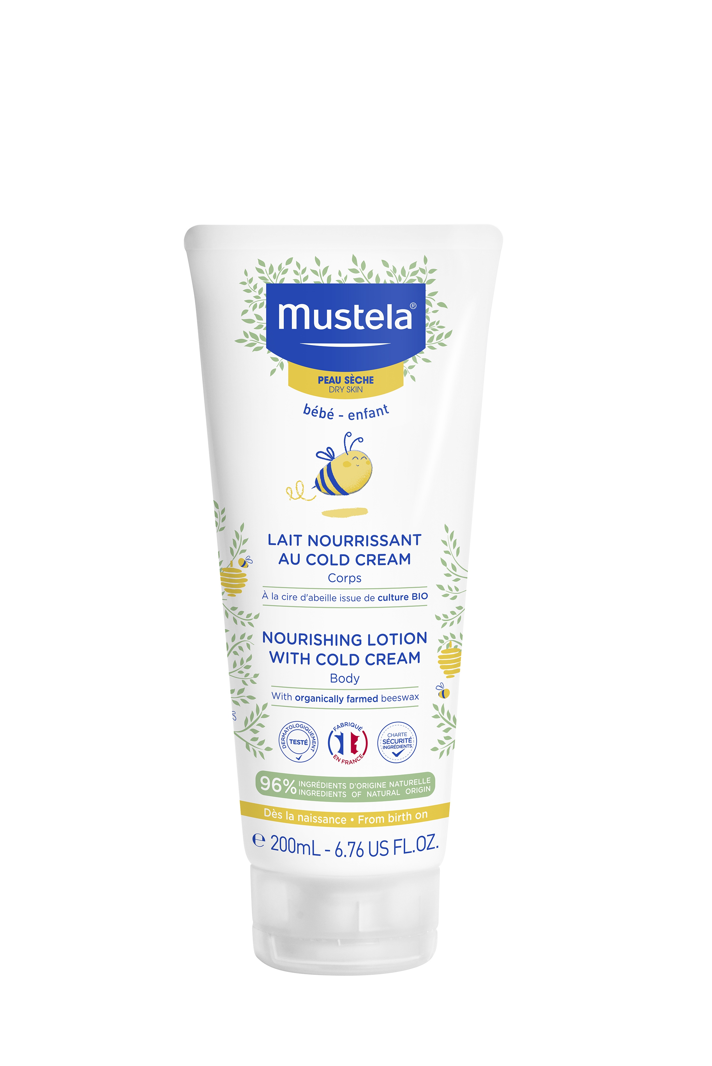Mustela Lait Nourrissant Bébé au Cold Cream à la Cire d’Abeille 200ml