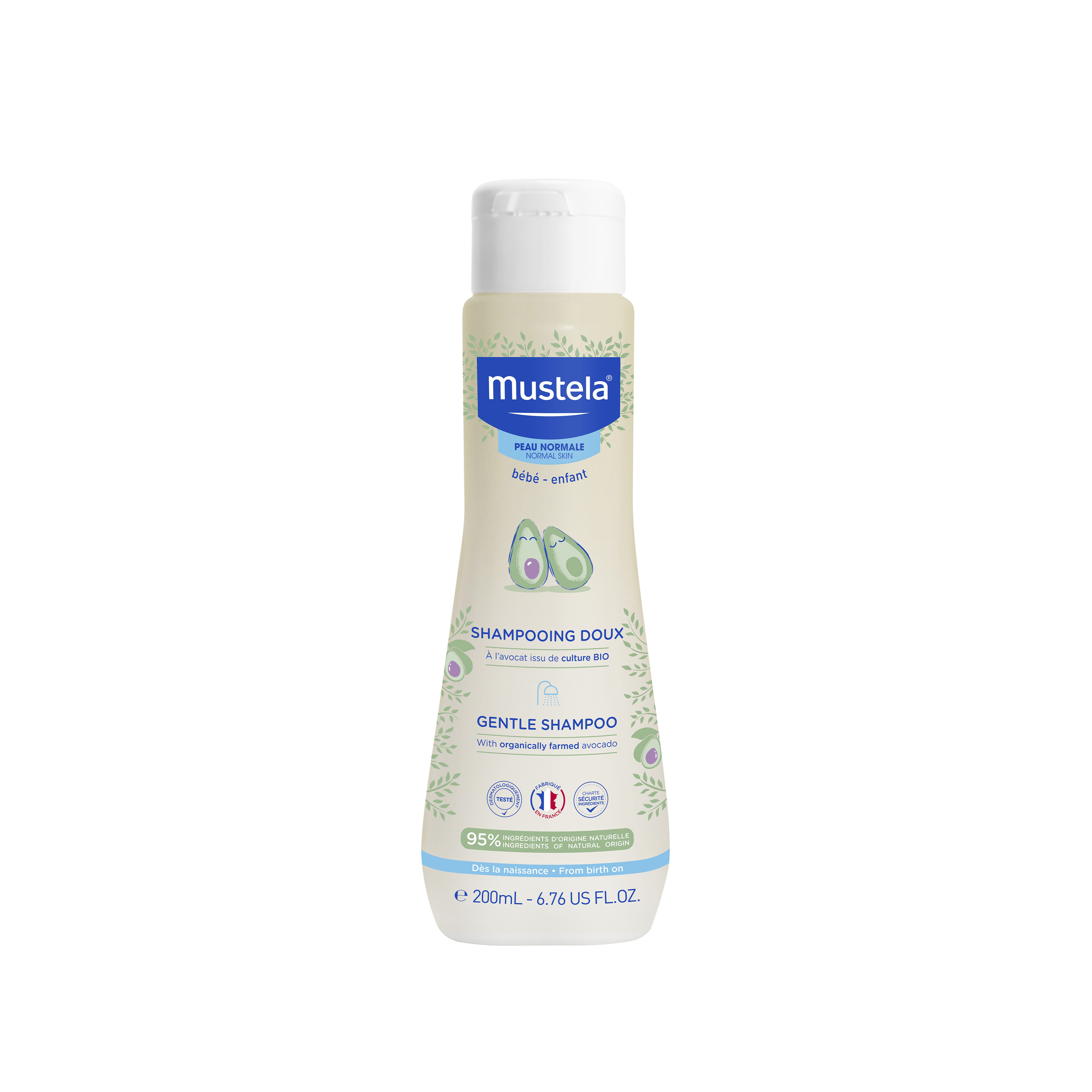 Shampoing Bébé Doux Peau Normale Mustela Le Flacon De 200ml