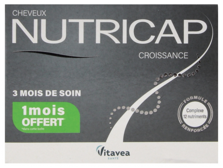 Nutricap croissance 3 mois dont 1 mois offert - 180 gélules