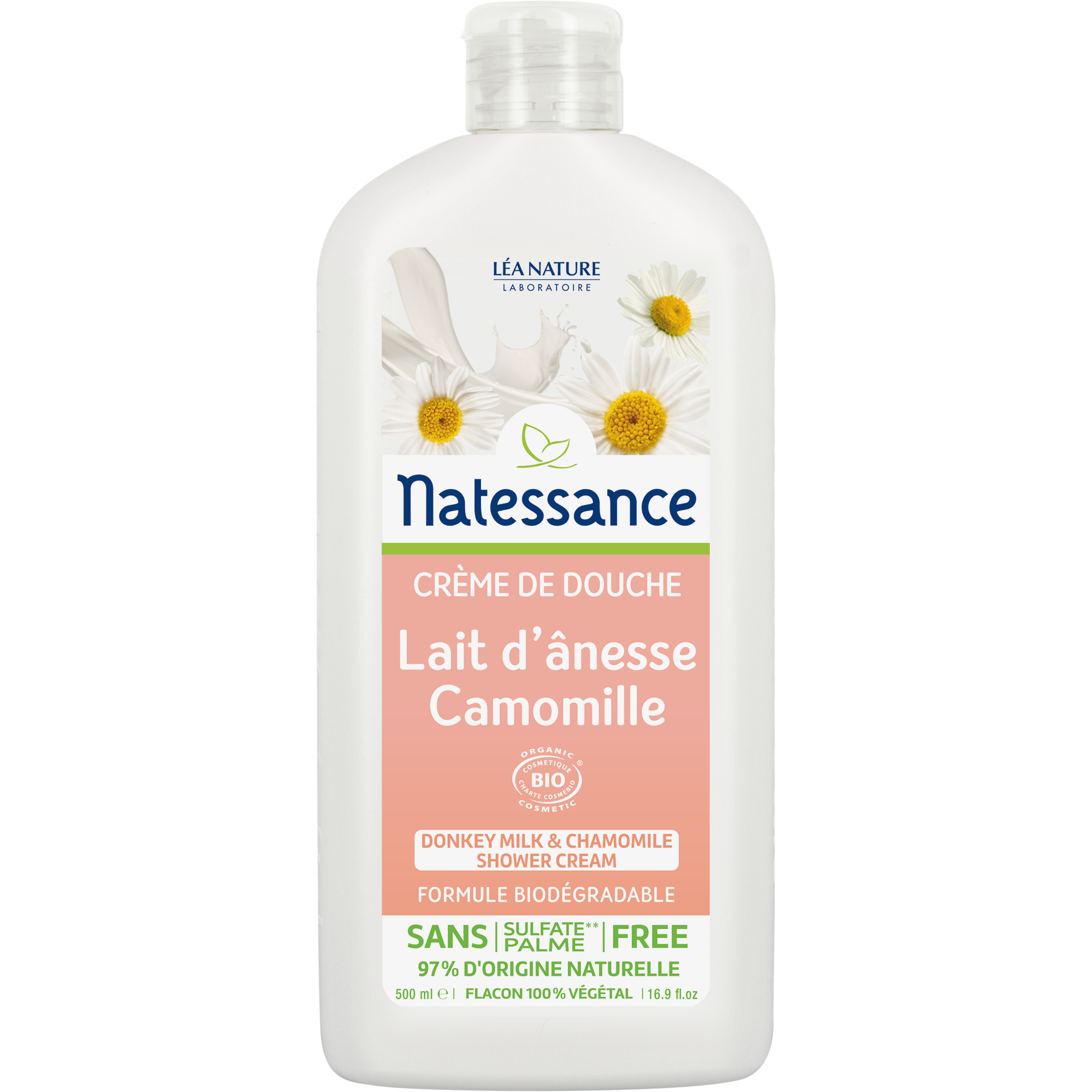 Natessance crème de douche lait d'ânesse 500ml - vue 2