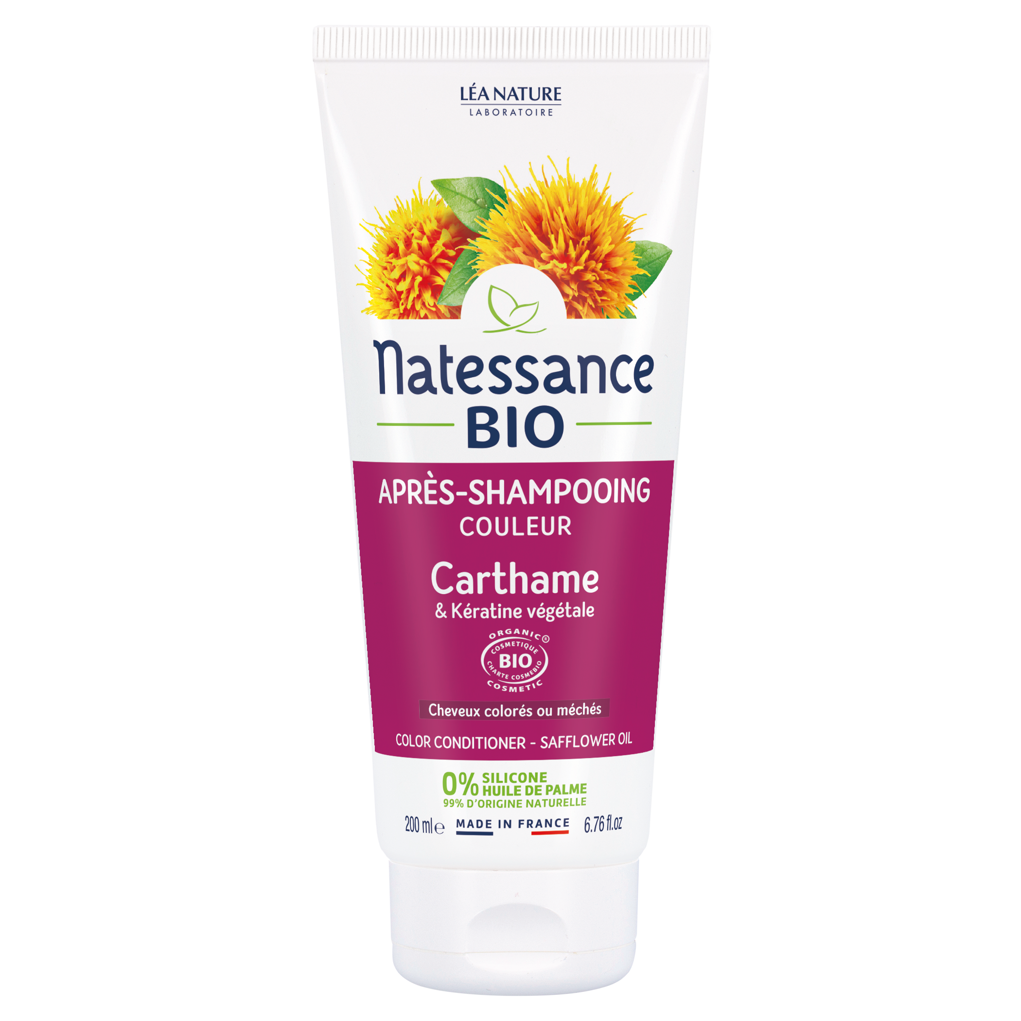 Après shampooing couleur Carthame Bio & Kératine végétale Bio 650 ml