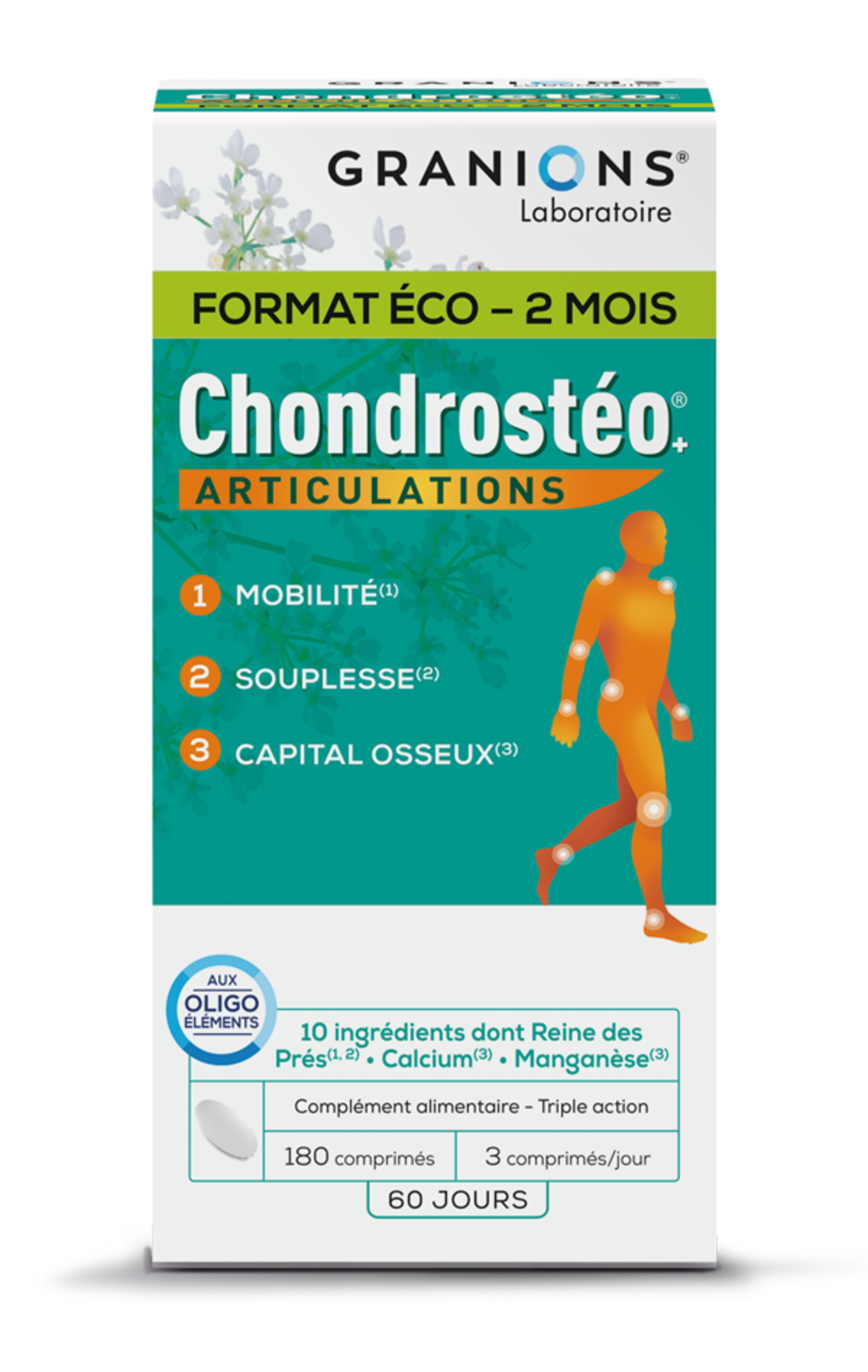 Chondrostéo Format économique - 2 mois 180 comprimés