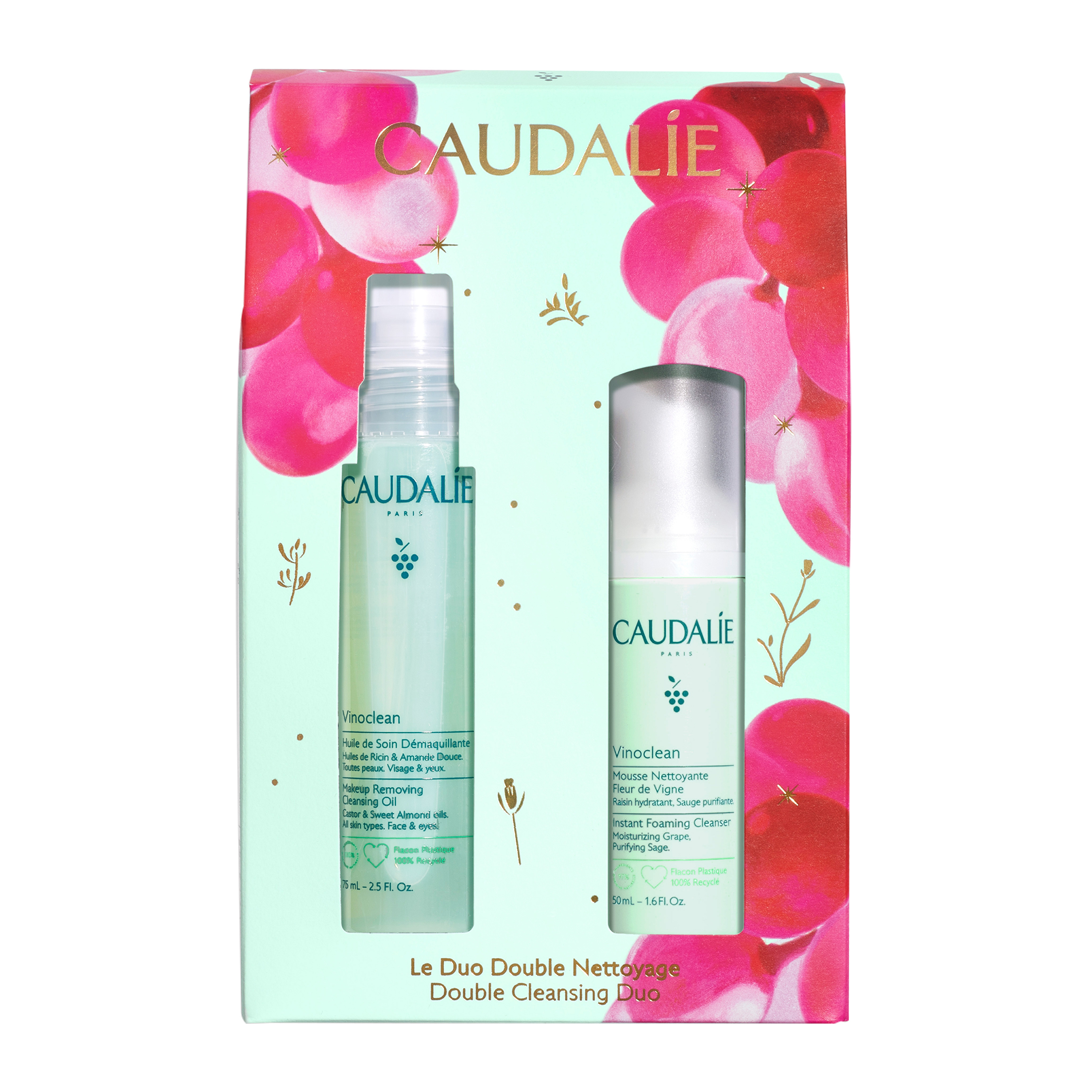 Caudalie Duo Vinoclean Huile & Mousse Noël 2025