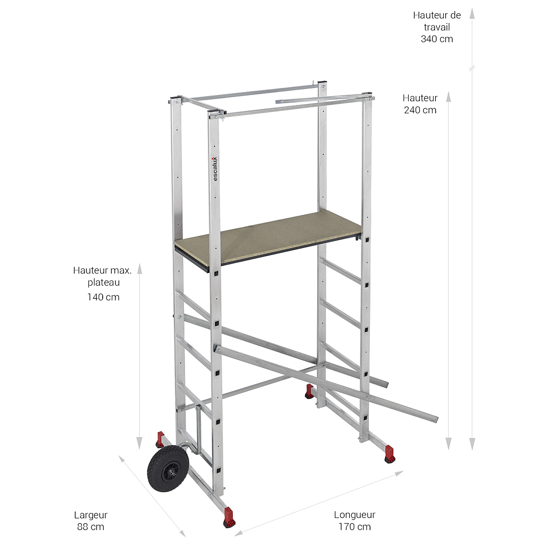 Echafaudage mobile de jardin HORTUS 140 / HT travail 3M50