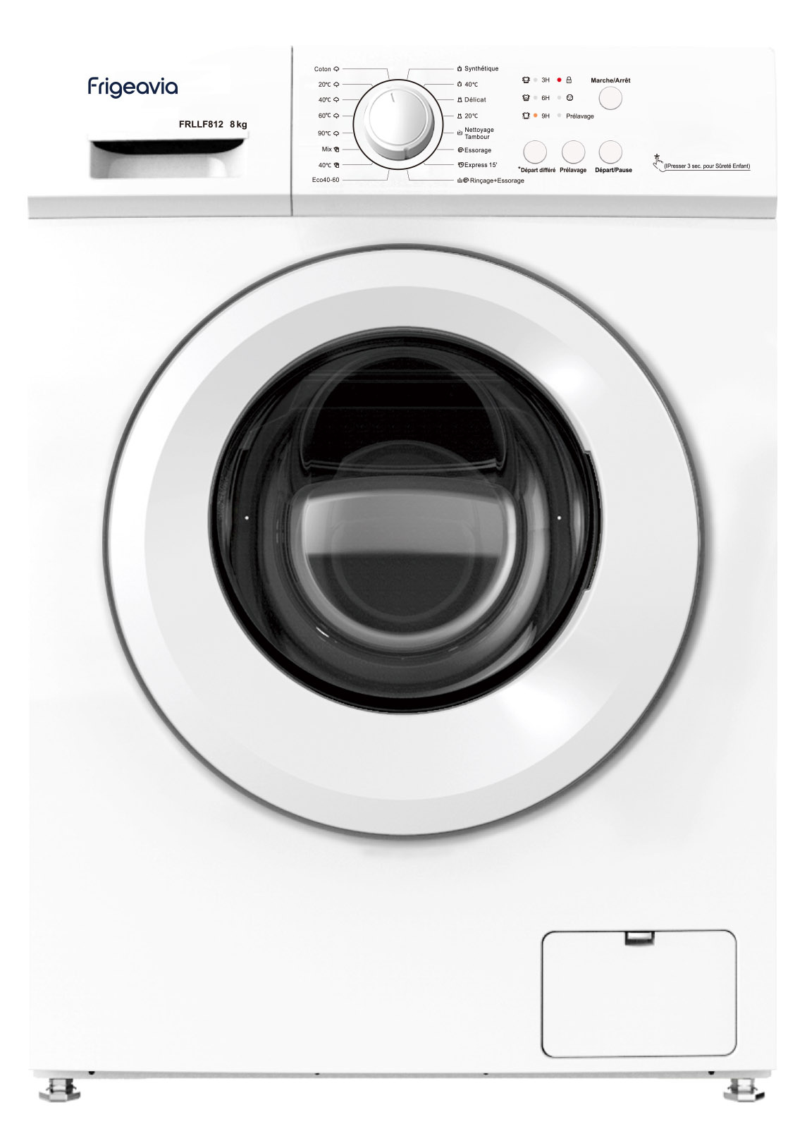 Machine à laver frontal Frigeavia FRLLF812 8 KG