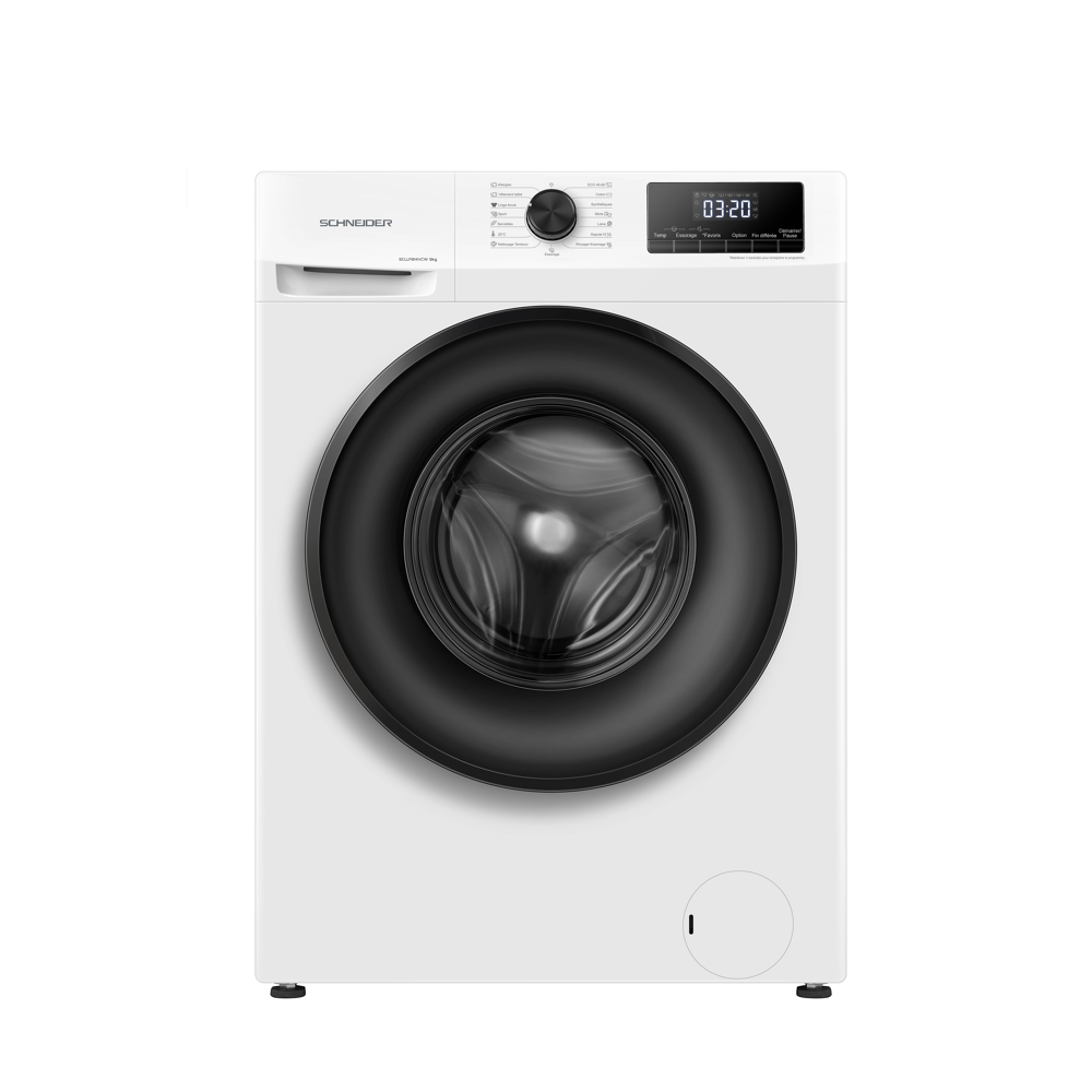 Lave-linge frontal 9 kg avec fonction vapeur Schneider SCLLF914VCW