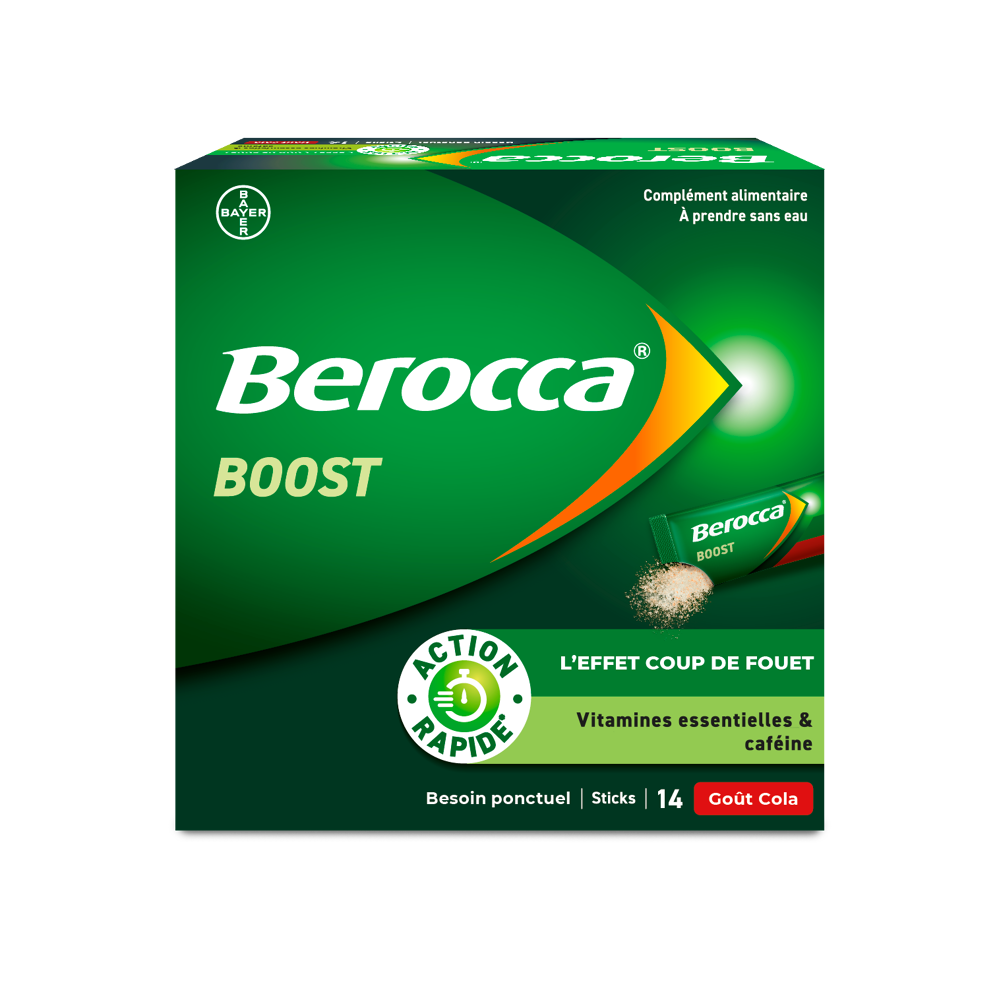 Berocca Boost Goût Cola 14 Sticks Effet Coup de Fouet