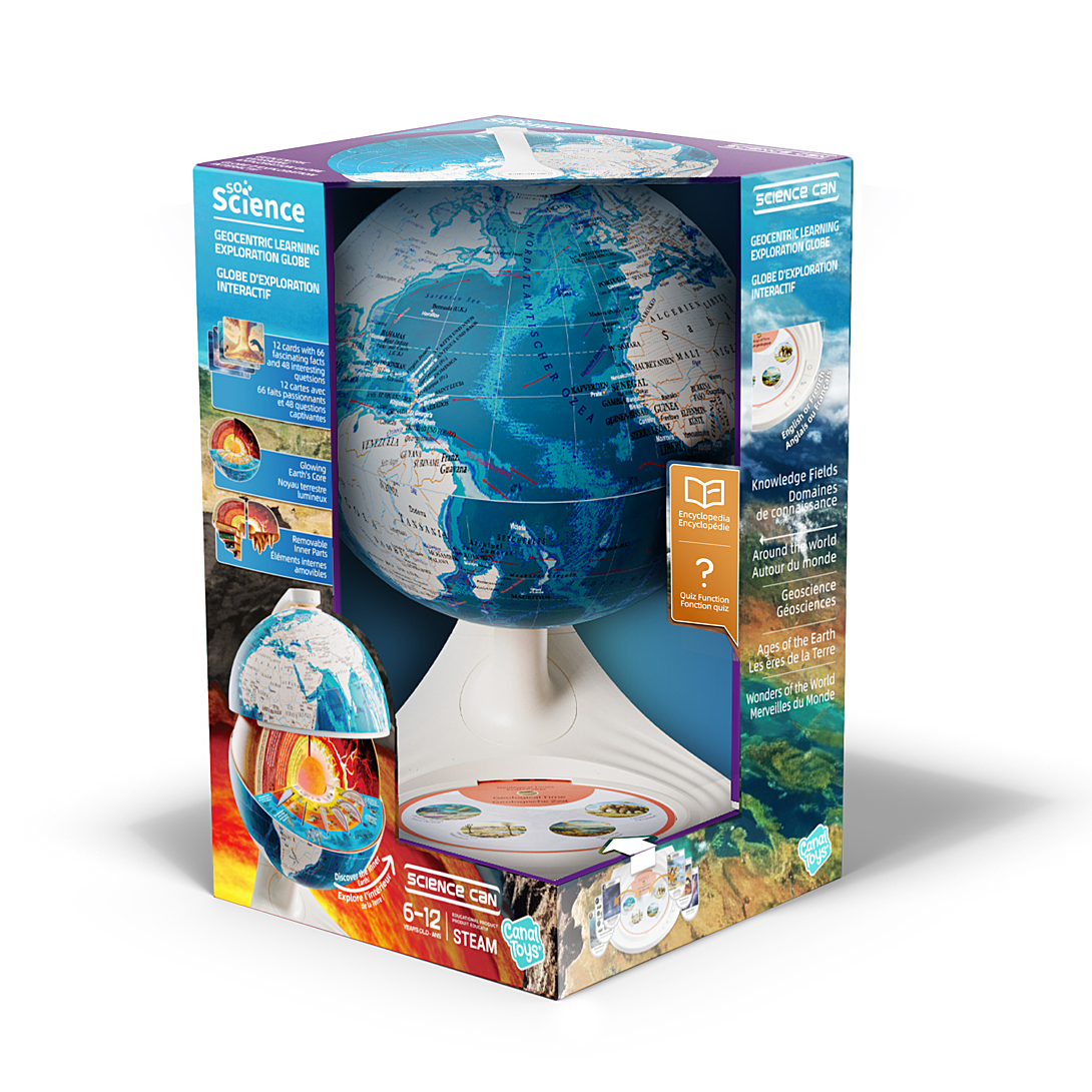 Canal Toys So Science Globe d’exploration interactif 3D avec cartes éducatives COS 003