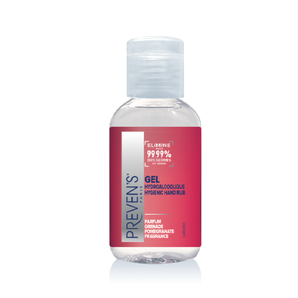 Preven's gel hydro-alcoolique mains grenade 25ml