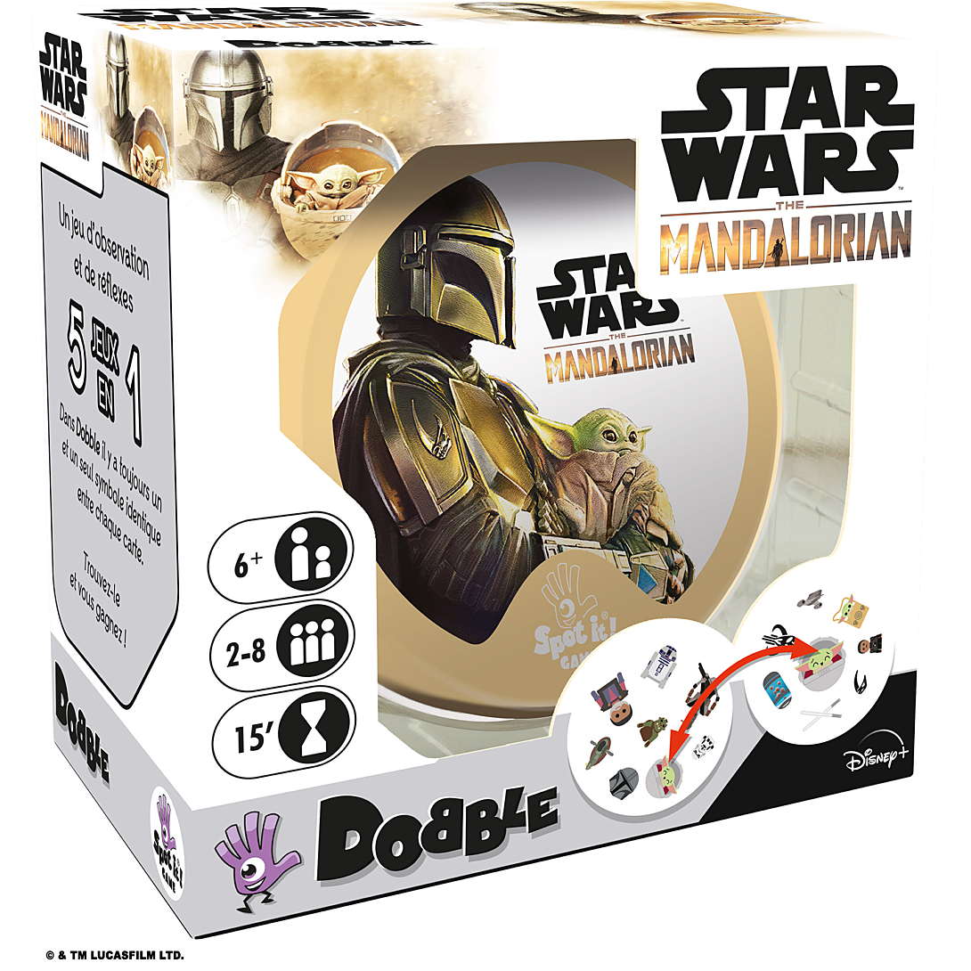 Jeu De Cartes Asmodee DOBSWM01FR – Dobble Star Wars Mandalorian, Jeu d'Observation