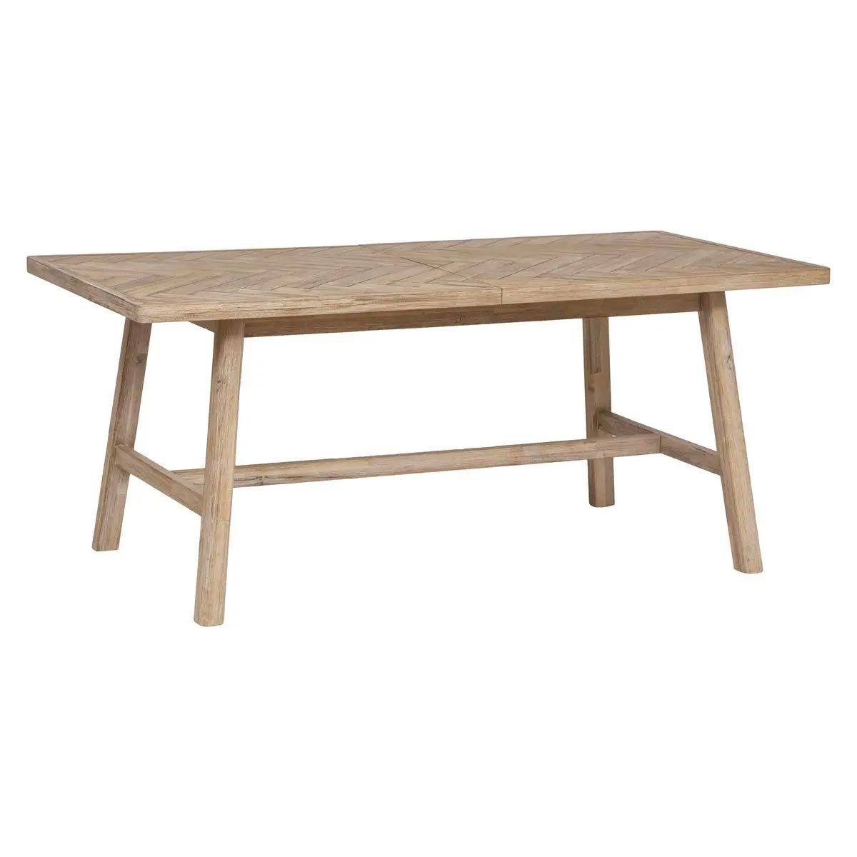 Table à Manger Extensible Georgia 6-10 Personnes – Imitation Hêtre & Noir Laqué, 140-220 X 90 Cm, Style Contemporain Gain De Place
