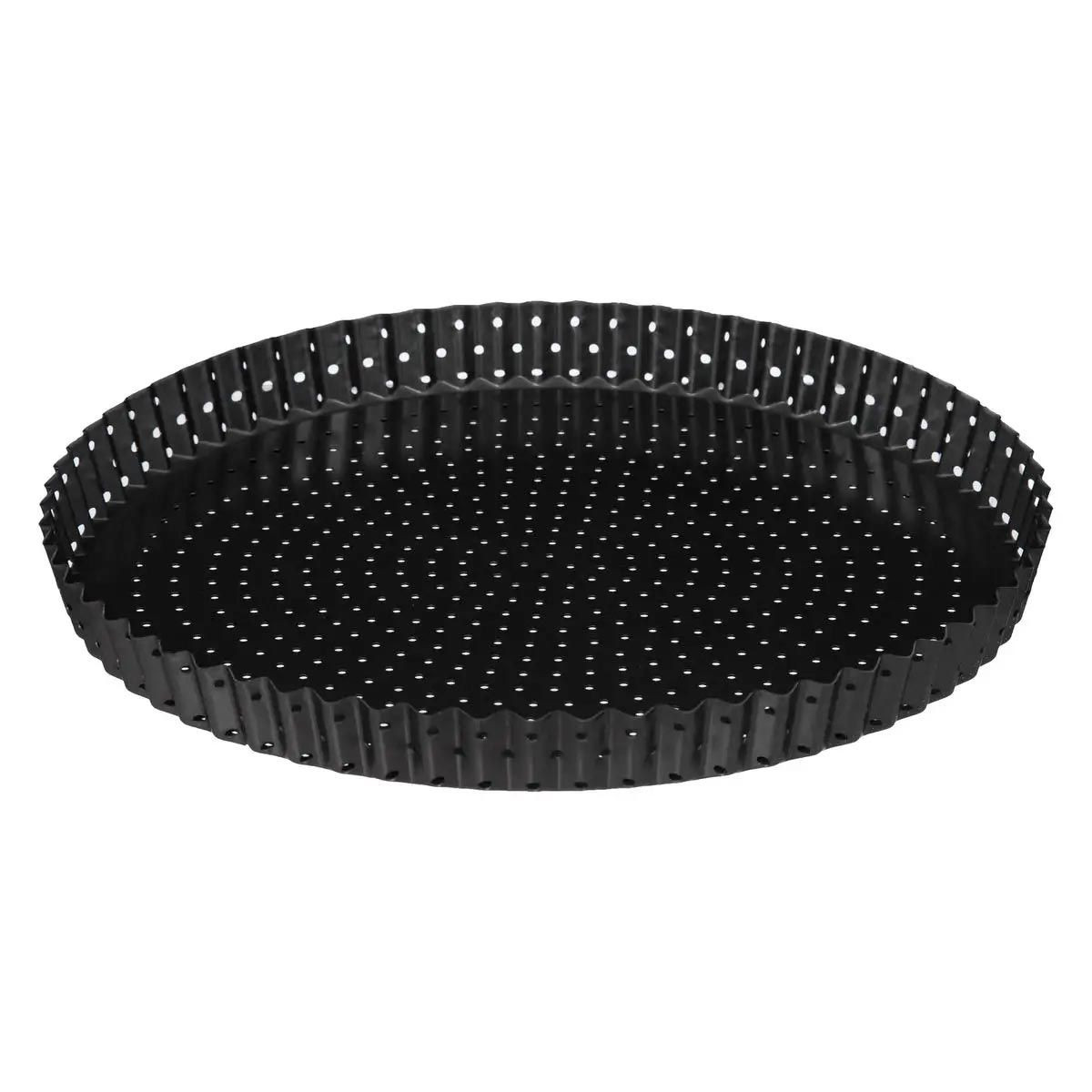5 five simply smart Moule à tarte avec couvercle - Noir - 32 cm - Acier - 3 en 1 - Four traditionnel pas cher