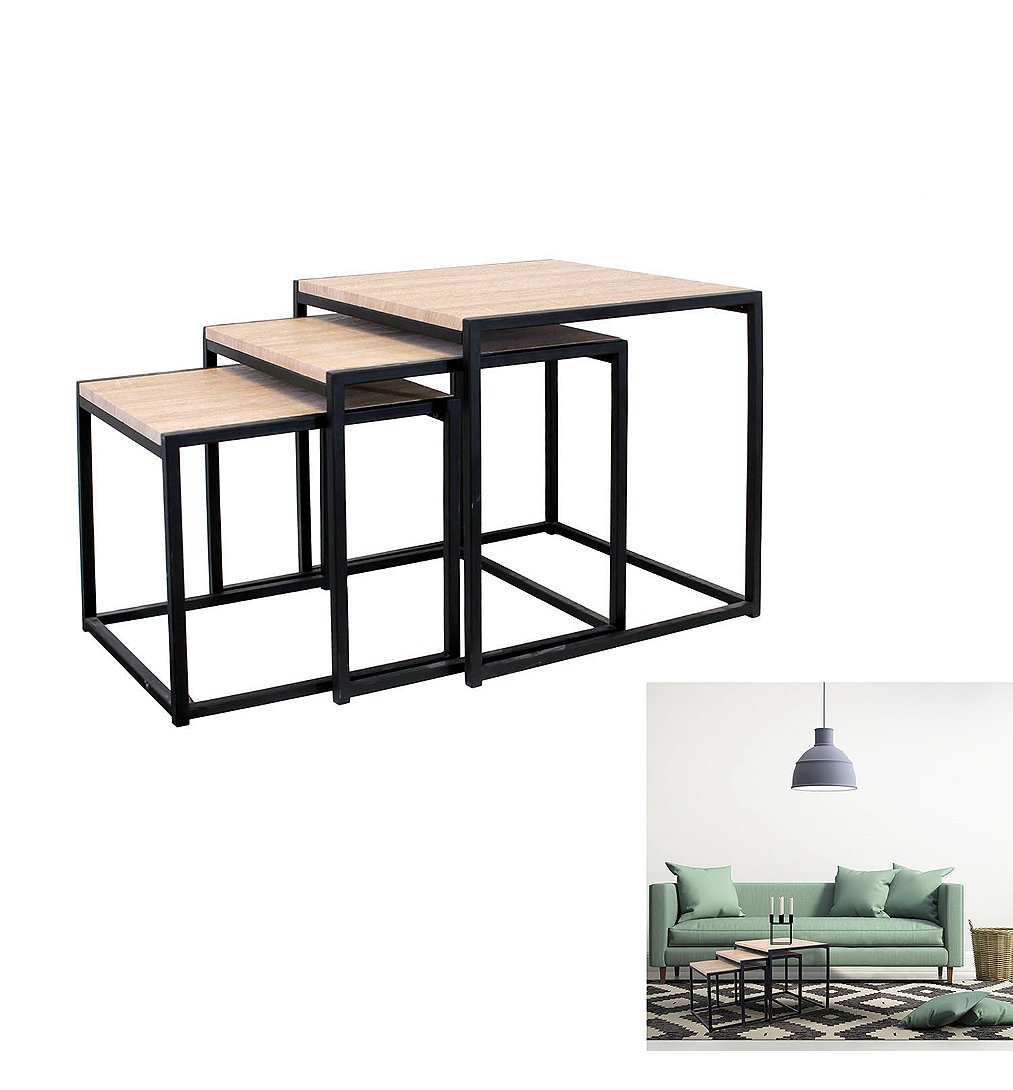 Lot de 3 tables gigognes Origin 45cm