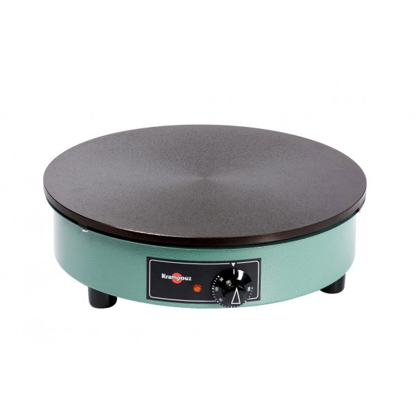 Crêpière à Gaz Fonte 40cm 6000W Krampouz - Inox, Brûleur étoile, Fabriqué En France - Pour Crêpes, Galettes, Usage Extérieur